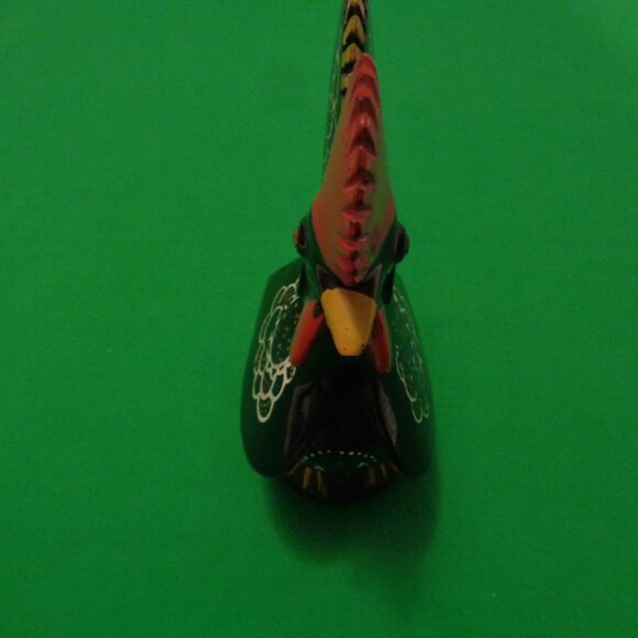 VINTAGE POTTERY ROOSTER Made In Japan Of BROWN POTTERY W COLORS - Picture 6 of 11